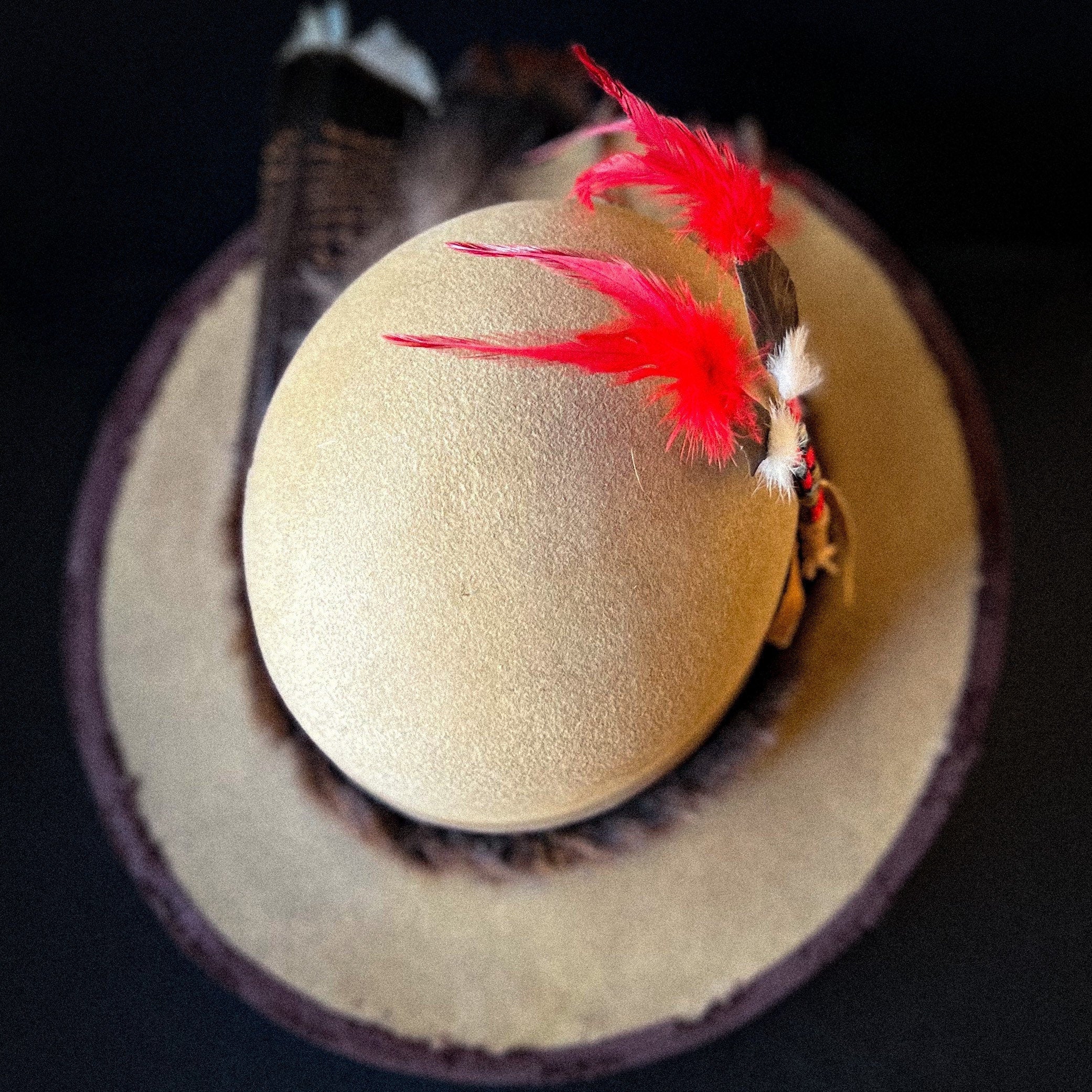 Cowboy hat size 7 1/4. “Stands Without Falling” from Ugly Outlaw.