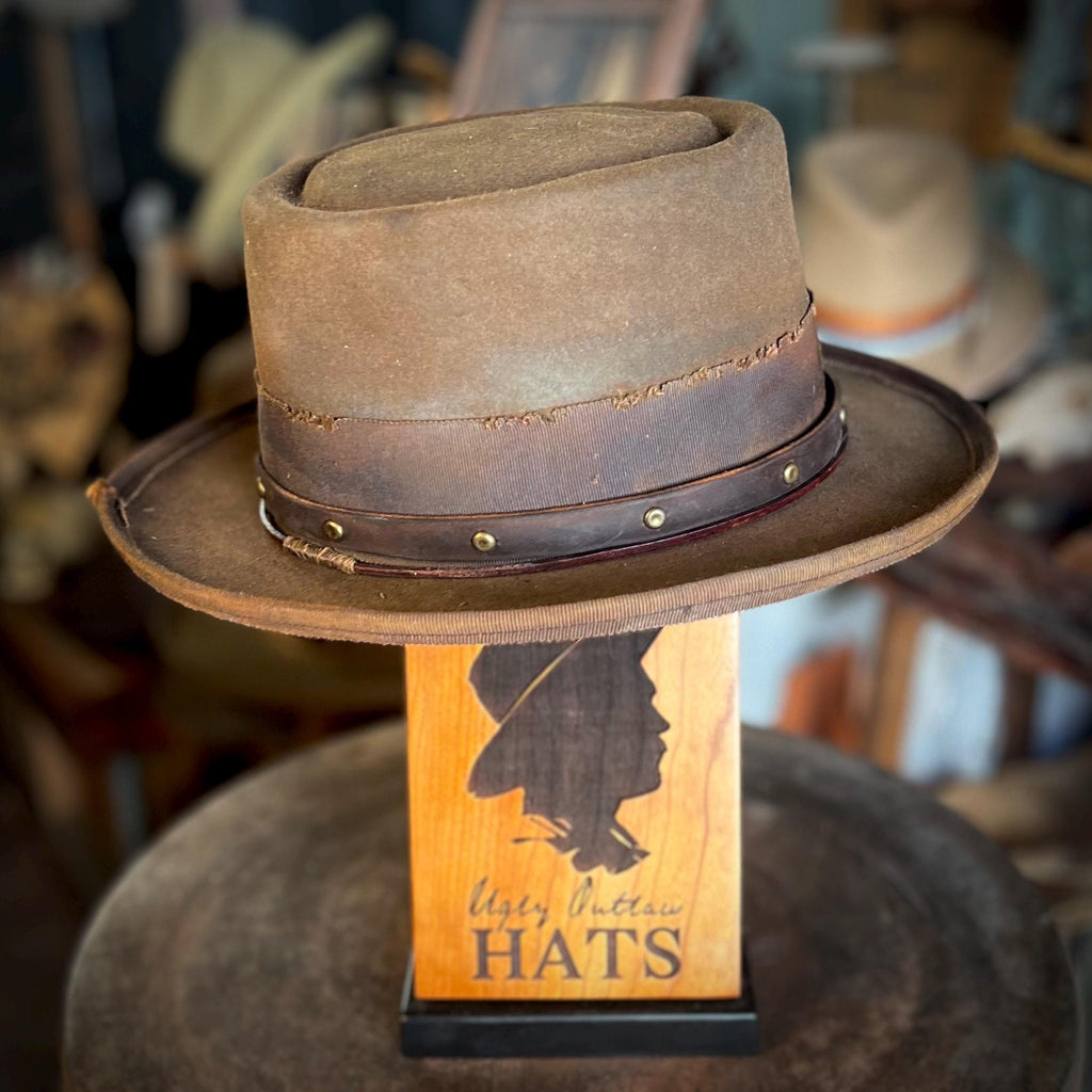The “Hardened Criminal” size 7 3/8 from Ugly Outlaw Hats.