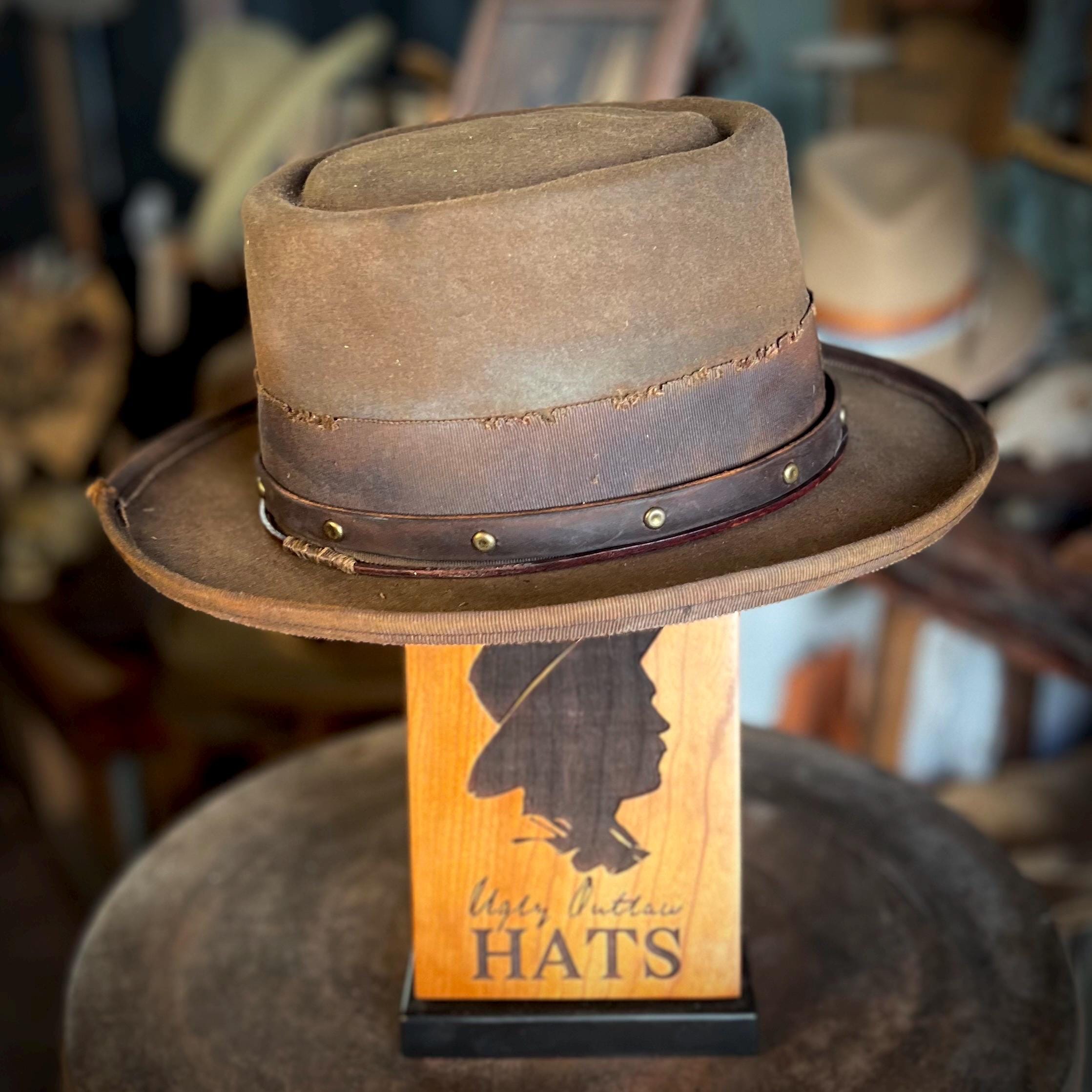 The “Hardened Criminal” size 7 3/8 from Ugly Outlaw Hats.