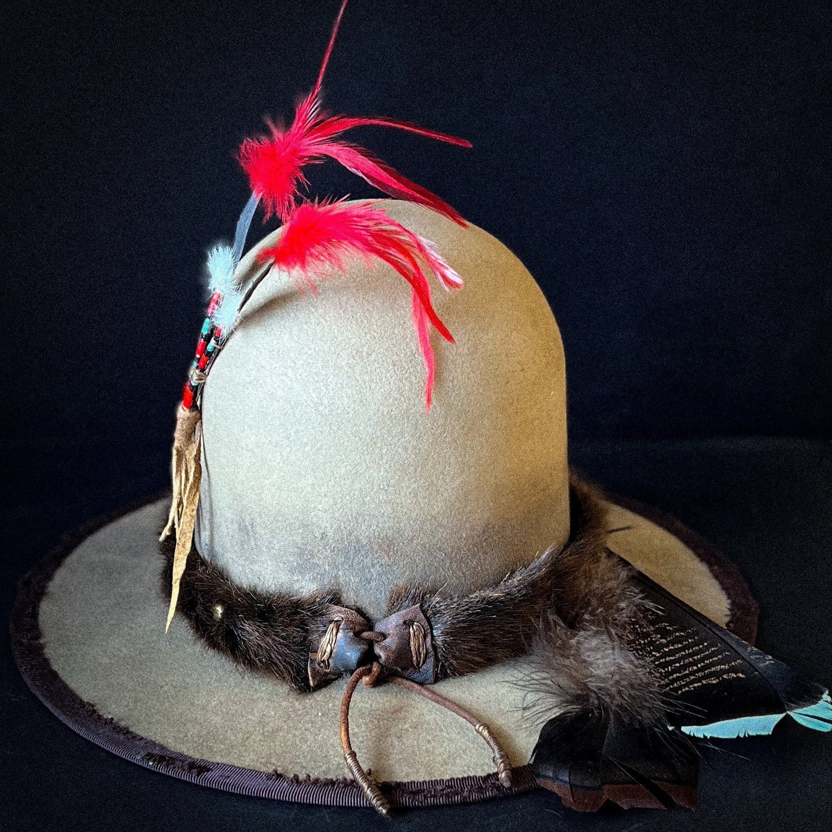 Cowboy hat size 7 1/4. “Stands Without Falling” from Ugly Outlaw.