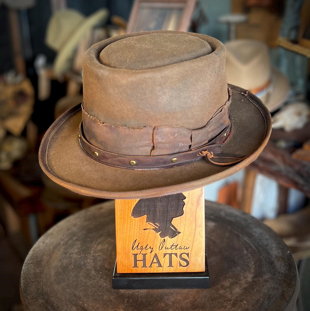 The “Hardened Criminal” size 7 3/8 from Ugly Outlaw Hats.