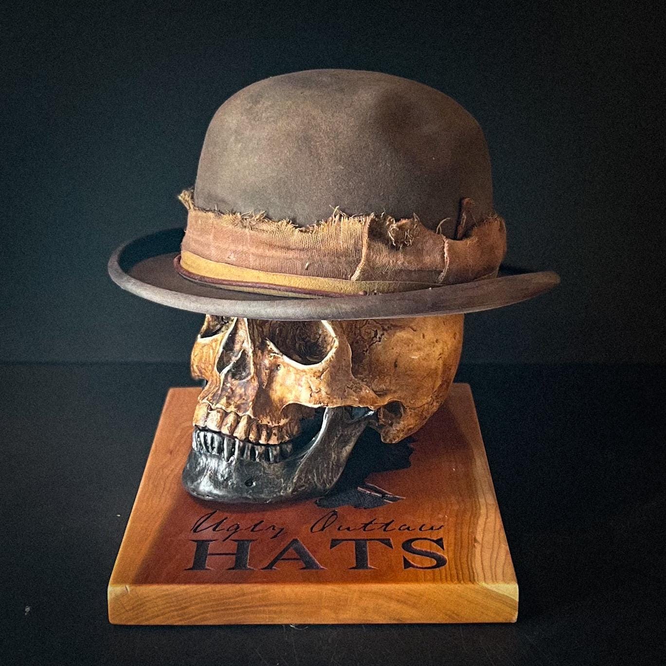 The “Man Who Chooses Violence” size 6 7/8 (55cm) from Ugly Outlaw Hats.