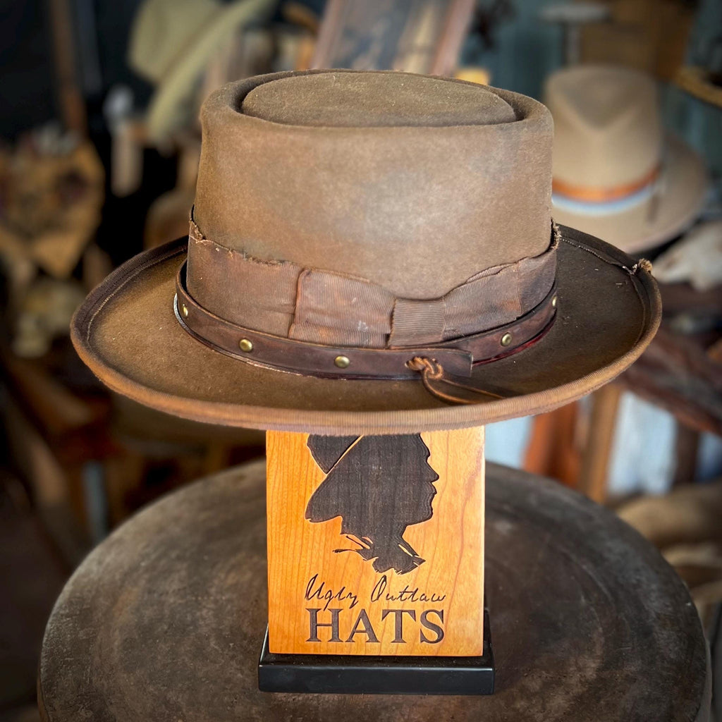 The “Hardened Criminal” size 7 3/8 from Ugly Outlaw Hats.