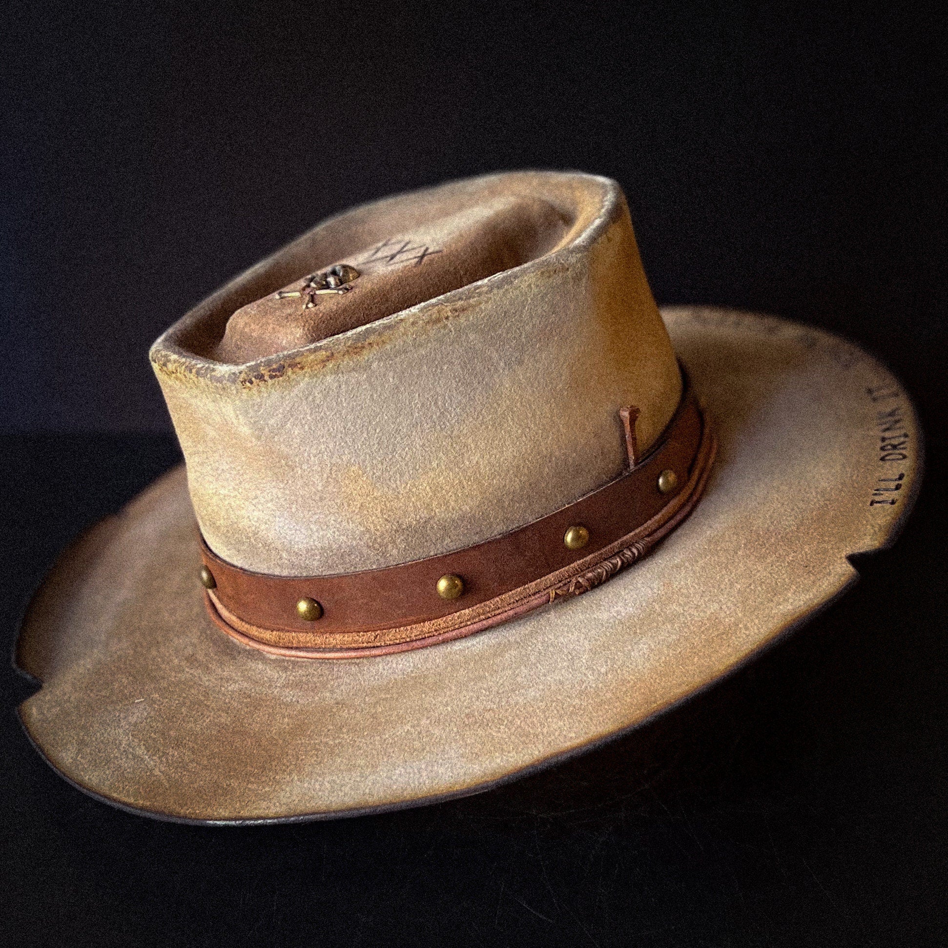 The “Drinkin’ Buddy” size 7 1/2 from Ugly Outlaw Hats