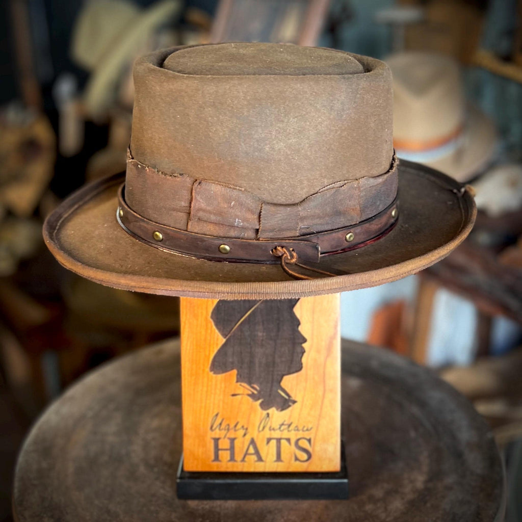 The “Hardened Criminal” size 7 3/8 from Ugly Outlaw Hats.