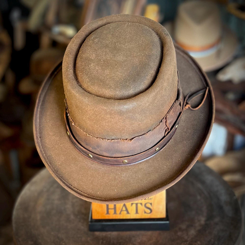 The “Hardened Criminal” size 7 3/8 from Ugly Outlaw Hats.