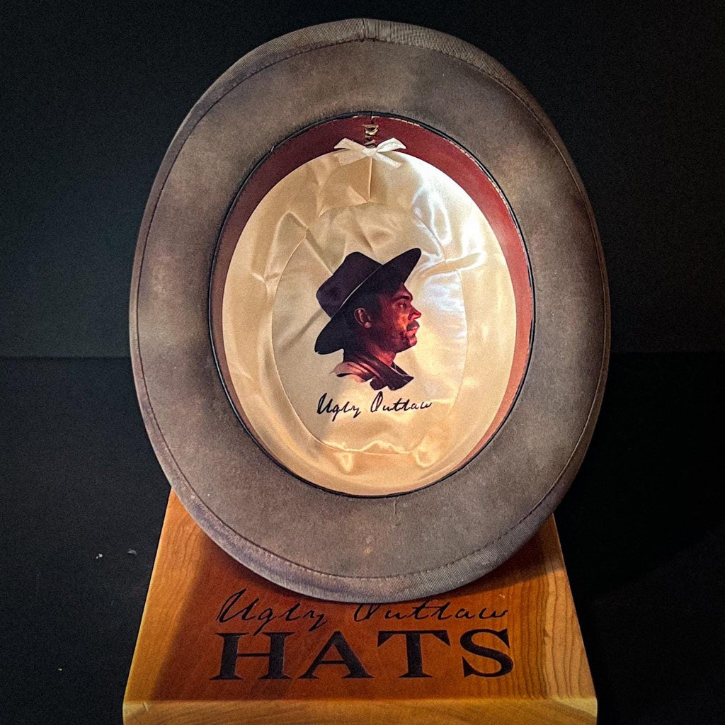 The “Man Who Chooses Violence” size 6 7/8 (55cm) from Ugly Outlaw Hats.