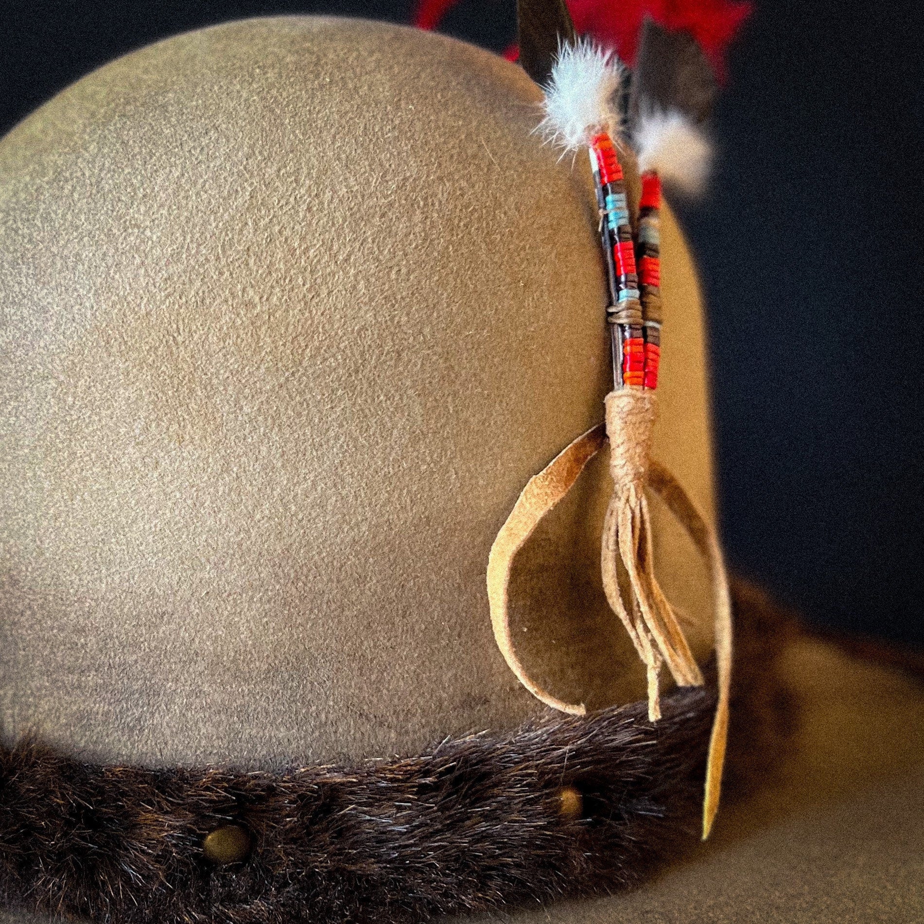 Cowboy hat size 7 1/4. “Stands Without Falling” from Ugly Outlaw.