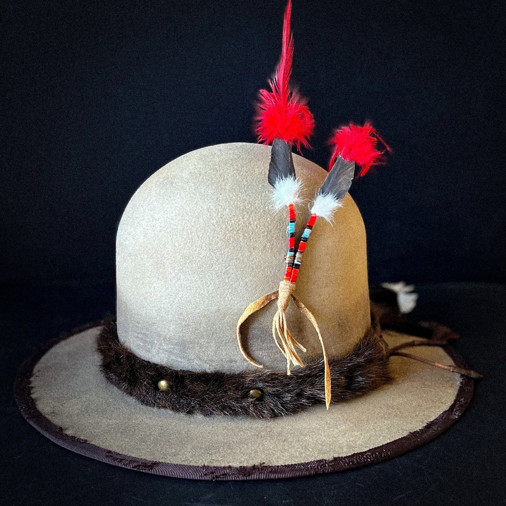 Cowboy hat size 7 1/4. “Stands Without Falling” from Ugly Outlaw.