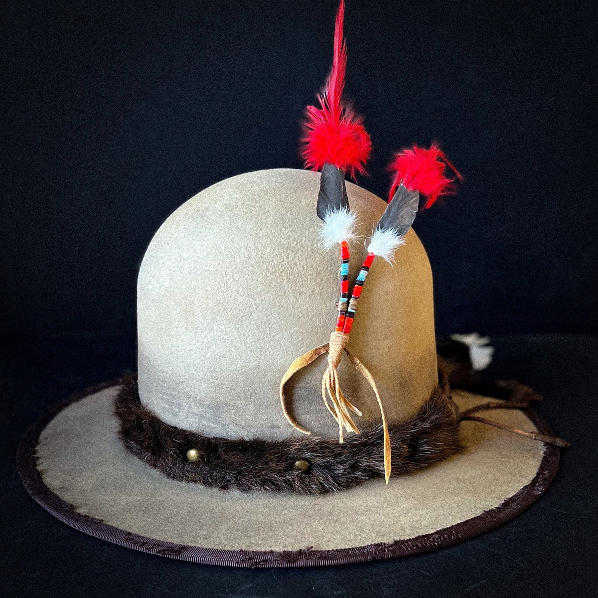 Cowboy hat size 7 1/4. “Stands Without Falling” from Ugly Outlaw.