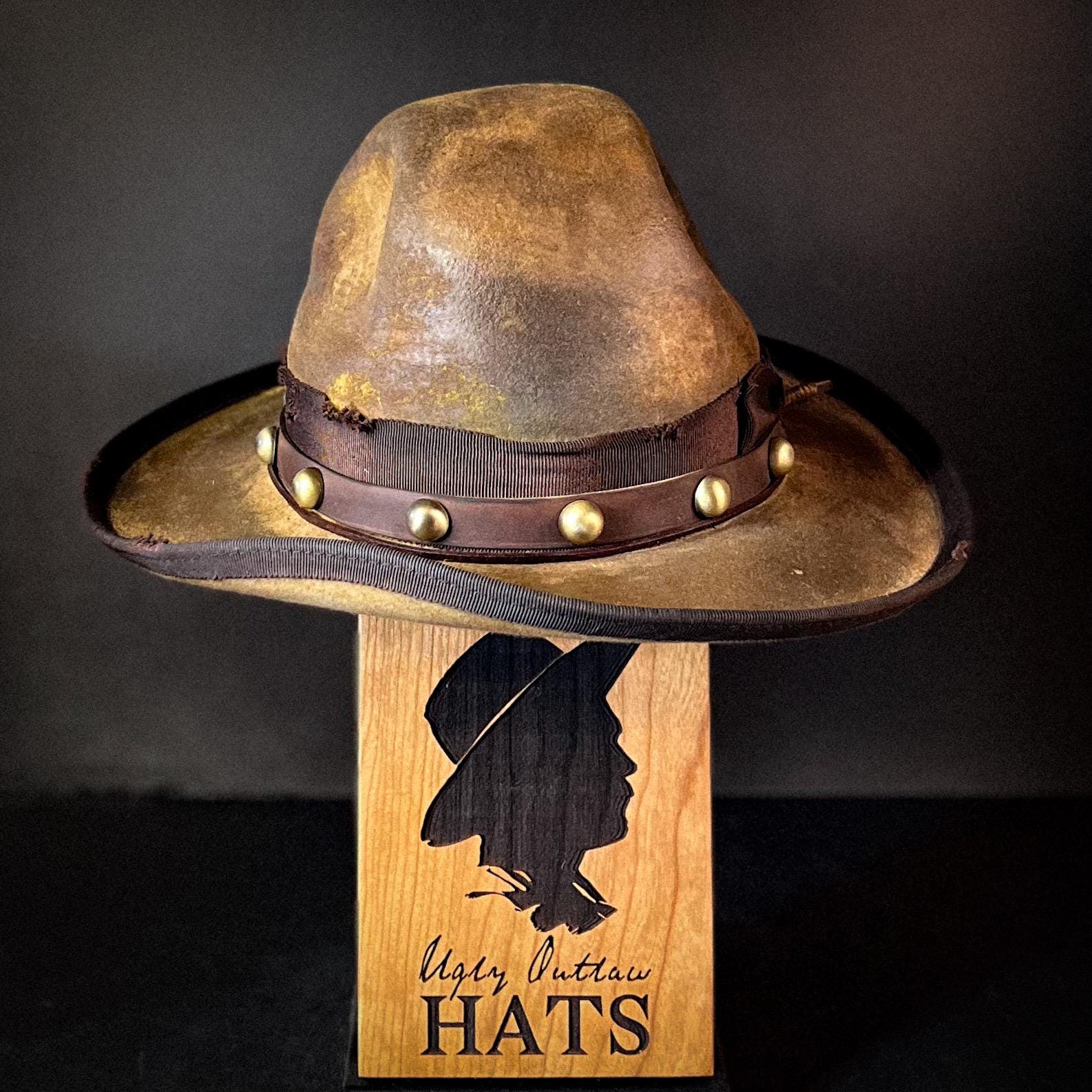 The “Man with Swagger” size 7 1/2  (60cm) long oval from Ugly Outlaw Hats.