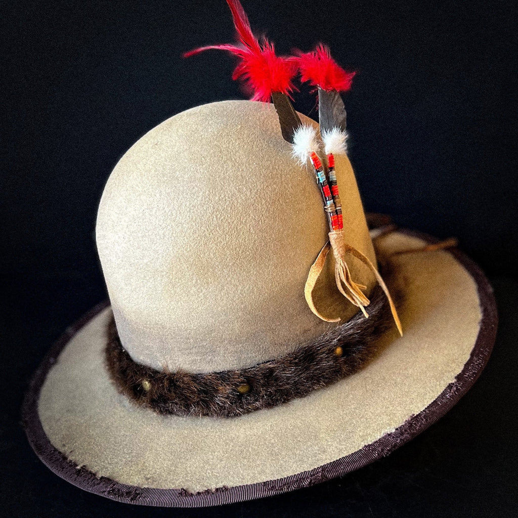 Cowboy hat size 7 1/4. “Stands Without Falling” from Ugly Outlaw.