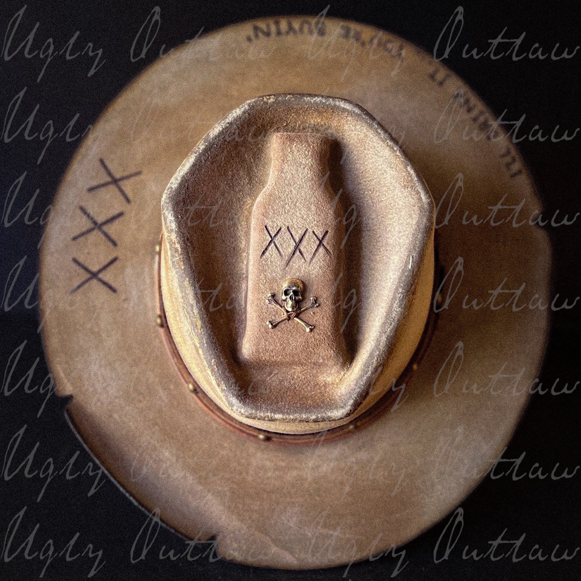 The “Drinkin’ Buddy” size 7 1/2 from Ugly Outlaw Hats